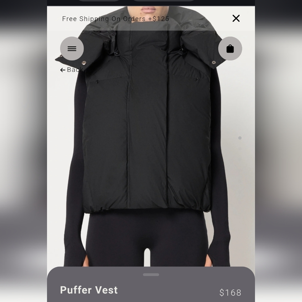 Khy By KYLIE Black Puffer Vest SIZE small